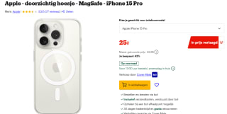 Apple - doorzichtig hoesje - MagSafe - iPhone 15 Pro voor €25 bij Bol