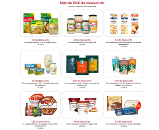 Más de 60€ de descuento en cupones desde ECI