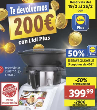 200€ reembolso en Monsieur cuisine Smart Lidl