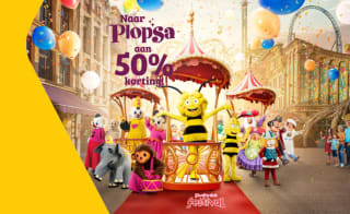 50% korting op tickets voor Plopsaparken