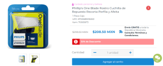 Farmacia San Pablo: Phillip's One Blade Rostro cuchilla de repuesto