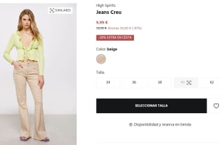 Jeans Creu para Mujer High Spirits por 9.99€