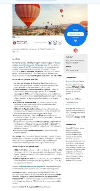 Maravillas de Turquía 11 días desde 899€.