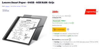 Lenovo Smart Paper (2 jaar pickup and return garantie) voor €289 bij Bol.com