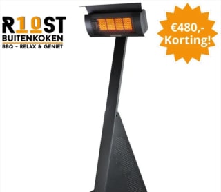 €480 korting op Heatstrip Gas Heater met verrijdbare stand bij Roost Buitenkoken