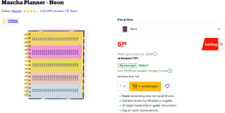 Mascha Planner Neon voor €5,99 bij Bol