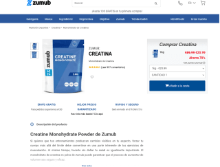 Creatina Zumub Monohidrato 1Kg por solo 20,99€