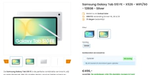 Samsung Galaxy Tab S10 FE, Wi-Fi + 5G, 8GB ram, 128GB voor €496 bij Phonemarket