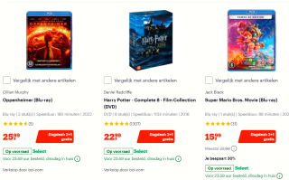 2+1 gratis op heel veel film & muziek bij Bol.com