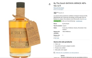 By The Dutch BATAVIA ARRACK 48% Vol. 0,7l por 36,45€