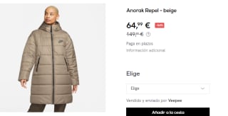 Anorak para Mujer Nike Repel por 64.99€