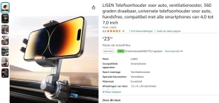 LISEN auto telefoonhouder voor €11,99 bij Amazon
