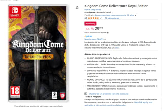 Kingdom Come Deliverance Royal Edition para Nintendo por 29,90€