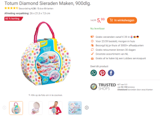 Totum Diamond Sieraden Maken, 900dlg. voor €5,99 bij Lobbes