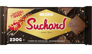 Suchard Turrón de Chocolate Negro 230gr por 3,05€.