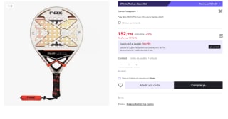 Pala Nox ML10 Pro Cup 3K Luxury Series 2024 por 152.99€ (Cuenta Nueva 140.99€)