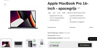 Apple MacBook Pro 16-inch - spacegrijs voor €1.999 bij Amac