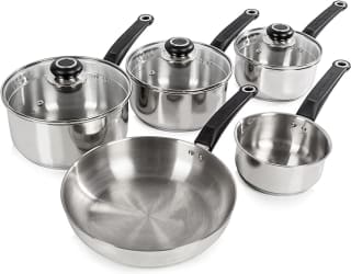 5-Piece Morphy Richards Stainless Steel Pan Set - £36.49