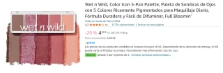 3 unidades de Wet n Wild, Color Icon 5-Pan Palette, Paleta de Sombras de Ojos con 5 Colores Ricamente Pigmentados para Maquillaje Diario por 8.56€