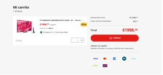 TV 55'' OLED SAMSUNG TQ55S92C por solo 1,998,98€