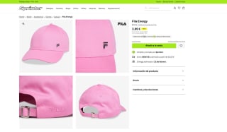 Gorra marca Fila Energy color rosa por tan sólo 3,99€