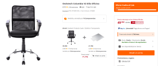 Silla Oficina Owlotech Columbia V2 por 49,99€