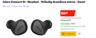 Jabra Connect 5t Volledig draadloze stereo voor €59,99 bij Bol.com