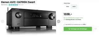 Denon AVC-X4700H Zwart voor €1328 bij HelloTV