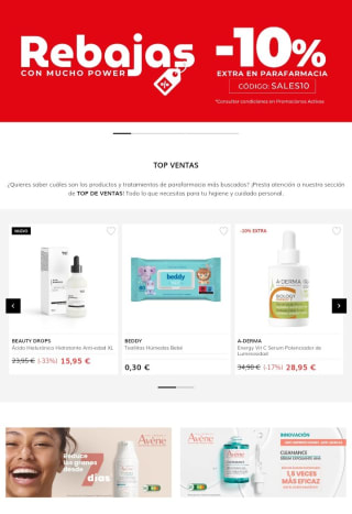 -10% de Descuento Extra en Parafarmacia.