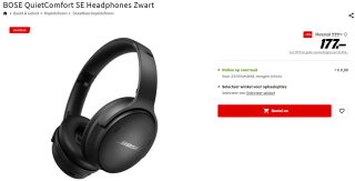 Bose Quiet comfort SE zwart voor €177 bij Media Markt