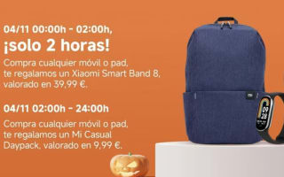 Regalo Xiaomi Band 8 o mochila al comprar móvil o tablet en Xiaomi oficial