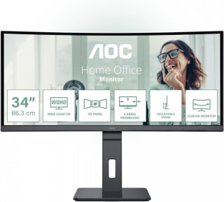 AOC CU34P3CV - Ultrawide Curved QHD VA 100Hz Monitor voor €194,55 bij Amazon
