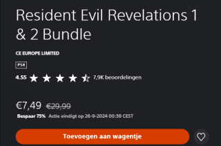 Resident Evil Revelations 1 & 2 Bundle voor €7,49 in de Playstation Store