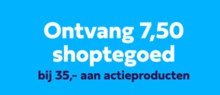 Ontvang shoptegoed van € 7,50 bij besteding van € 35 aan actie-artikelen bij Plein