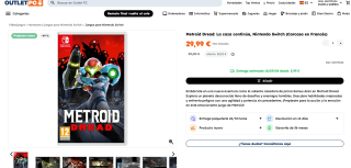 Metroid Dread Nintendo Switch por solo 29,99€