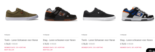 Ontvang 30% korting in de private sale bij DC Shoes