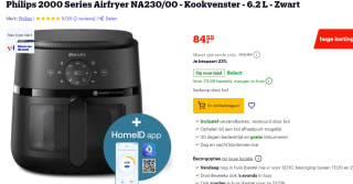Philips NA230/00 Airfryer XL 6,2L voor €84,55 bij bol.com