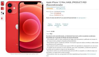 iPhone 12 Mini 64GB Reacondicionado por $7,699 en Amazon