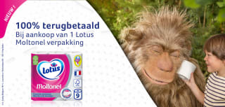 Lotus Moltonel toiletpapier 9 rollen 100% terugbetaald via MyShopi