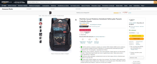 Mochila Casual para Notebook da HANG LOOSE - R$ 207,40