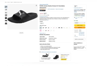 Chanclas Puma Unisex Adulto Divecat V2 Sandalias deslizantes por 12,95€