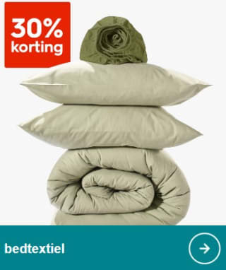 30% korting op alle bedtextiel bij HEMA