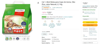 Cat´s Best Arena Oko Plus 2.1Kg por $126 | Descuento Amazon
