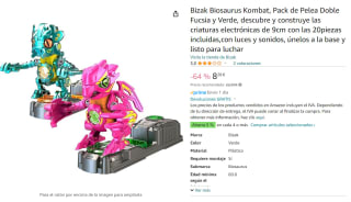 Bizak Biosaurus Kombat, Pack de Pelea Doble Fucsia y Verde por 8,28€
