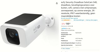 Eufy Solocam S40 Solar 2K voor €99 bij Amazon