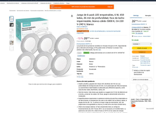 6 LED empotrables 6W blanco cálido 3000K por solo 13,49€