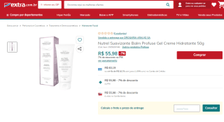 Creme Hidratante da Nutrel Suavizante Balm Profuse de 50g - R$ 55,98