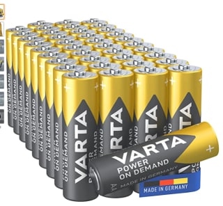Paquete de pilas alcalinas Varta a 11,99€ 40 unidades