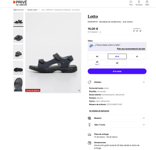 Sandalias Lotto DAKKAR III de senderismo azul marino por solo 15€