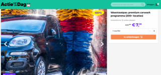 Premium wasprogramma op 200+ locaties voor €7,99 bij Actievandedag